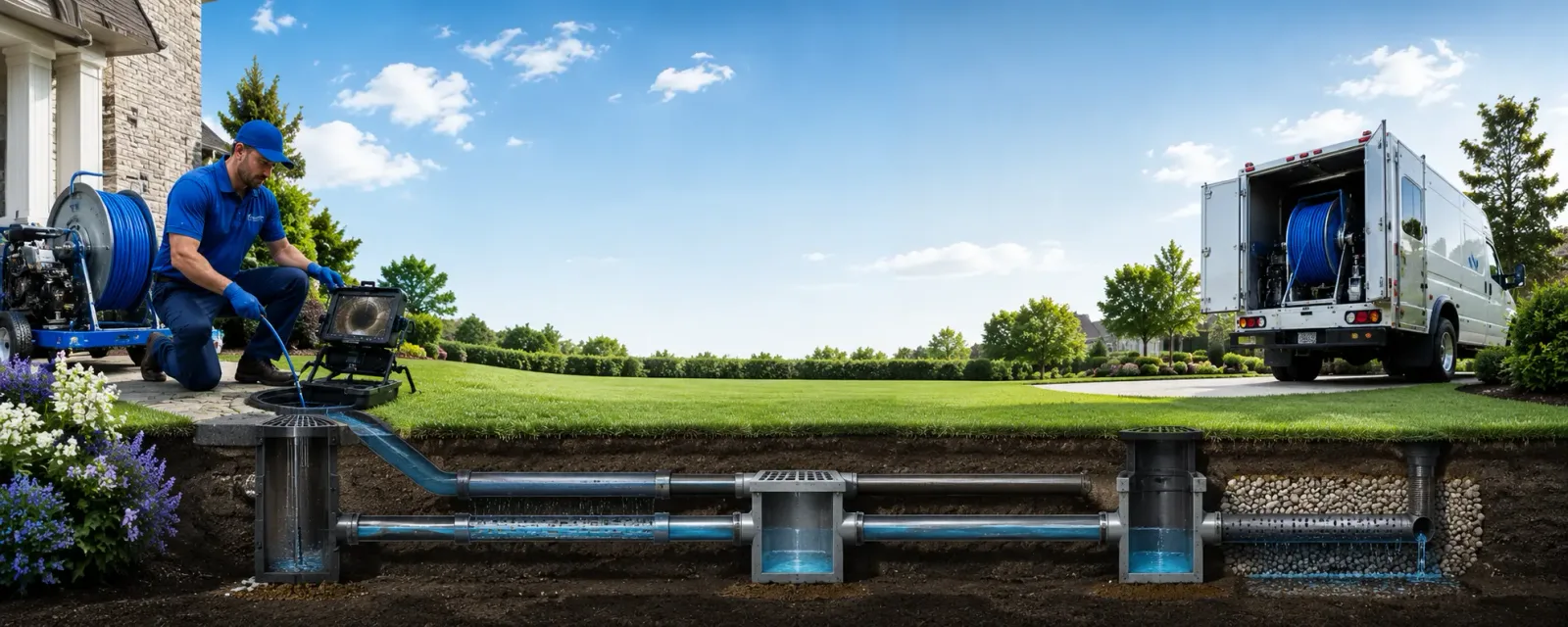 Outdoor drain cleaning information for Halbur, IA